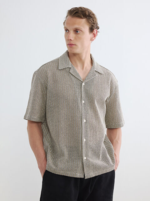 LCW Vision Regular Fit Erkek Dokulu Gömlek