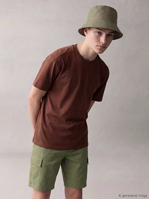 LCW Kids Beli Lastikli Erkek Çocuk Kargo Şort