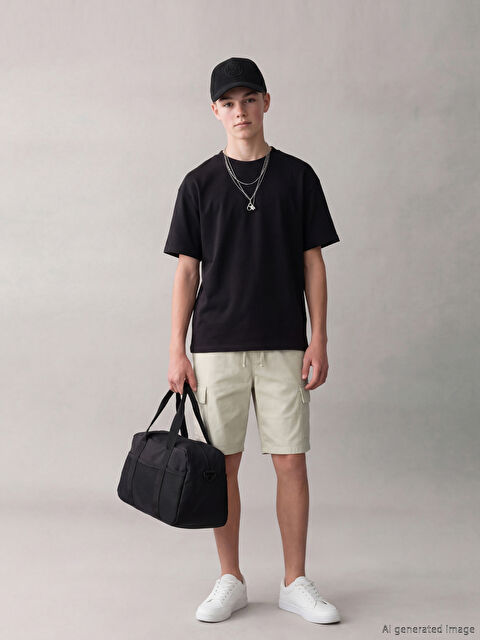 LCW Kids Beli Lastikli Erkek Çocuk Kargo Şort