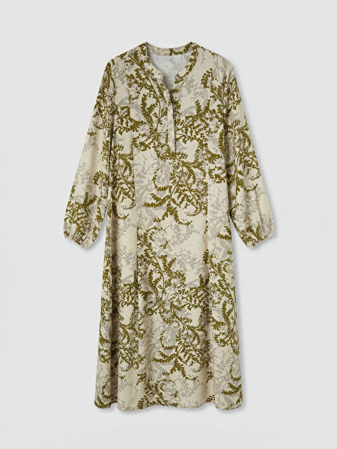 LCW Grace Kaçık Yaka Desenli Elbise