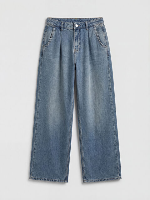 LCW Jeans Yüksek Bel Wideleg Kadın Jean Pantolon