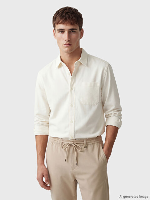 LCW Vision Standart Kalıp Erkek Dokulu Gömlek