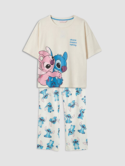 LCW Young Lilo & Stitch Baskılı Kadın Pijama Takım