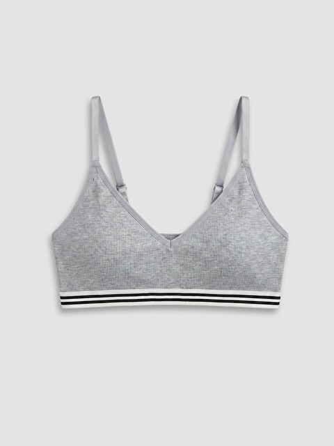 LCW Young Woman Grey Bustier Top - S6O951Z8-CT3 - LC Waikiki