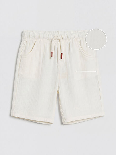 LCW Kids Beli Lastikli Müslin Erkek Çocuk Şort