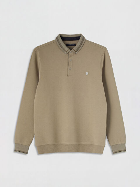 LCWAIKIKI Classic Polo Yaka Erkek Sweatshirt