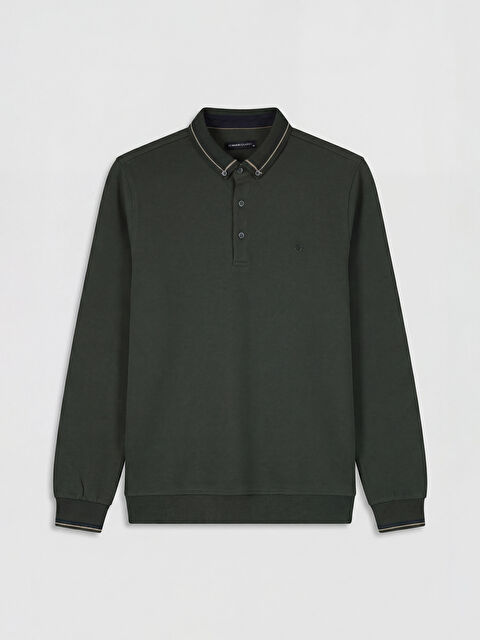 LCWAIKIKI Classic Polo Yaka Erkek Sweatshirt