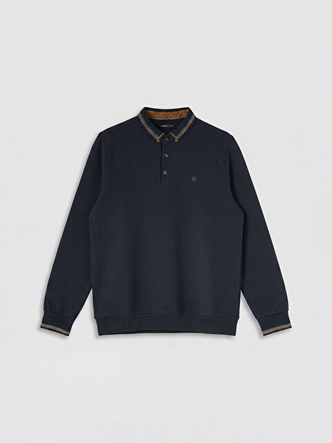 LCWAIKIKI Classic Polo Yaka Erkek Sweatshirt