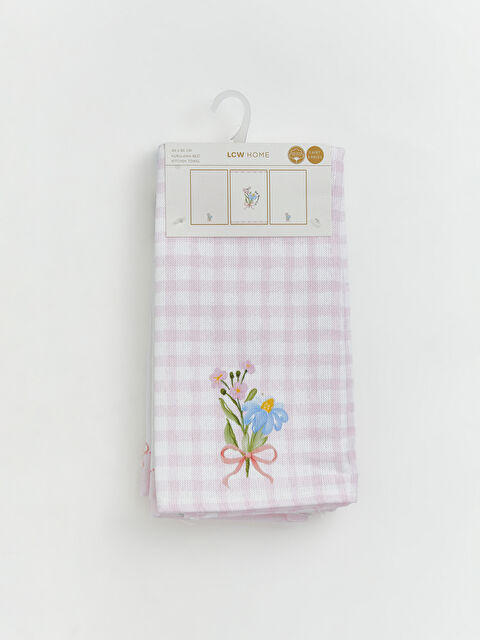LCW HOME Çiçek Nakışlı Kurulama Bezi 3'lü 40x50 cm - S6OA74Z8-F9C