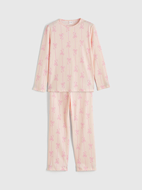 LCW Kids Fiyonk Baskılı Kız Çocuk Pijama Takım - S6OA79Z4-LSZ