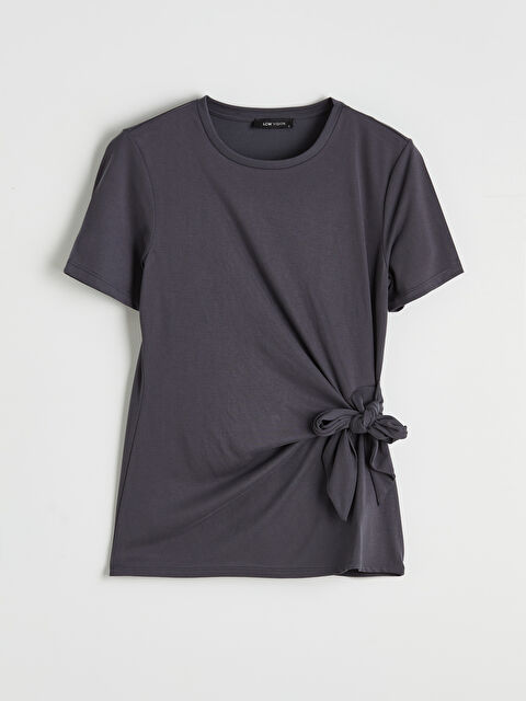 LCW Vision Bisiklet Yaka Yandan Bağlama Detaylı Bluz - S6OB25Z8-HGV