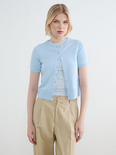 LCW Vision Bisiklet Yaka Kadın Triko Hırka