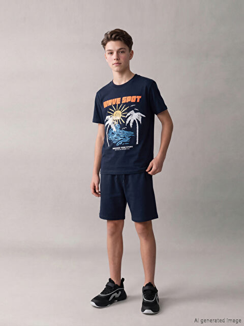 LCW Kids Baskılı Erkek Çocuk Tişört ve Şort