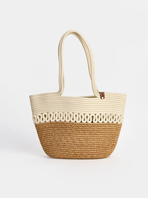 LCW ACCESSORIES Kadın Hasır Plaj Çantası