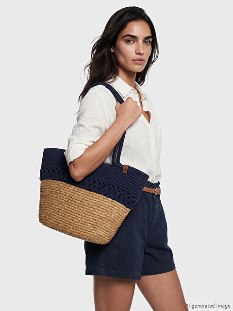 LCW ACCESSORIES Kadın Hasır Plaj Çantası