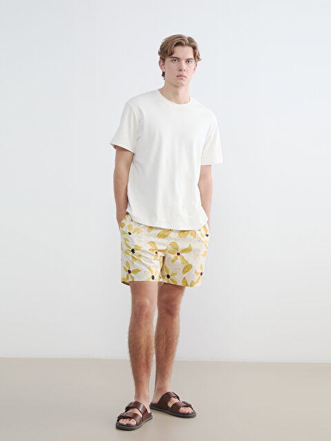 LCW SWIMWEAR Kısa Boy Desenli Erkek Deniz Şortu - S6OC13Z8-LUG