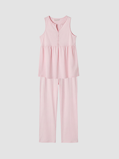 LCW DREAM Kaçık Yaka Hamile Pijama Takımı