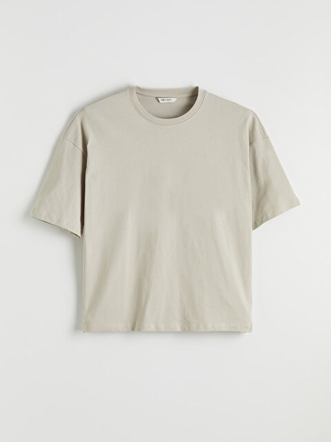 LCW Vision Bisiklet Yaka Penye Erkek Tişört - S6OC50Z8-T6R