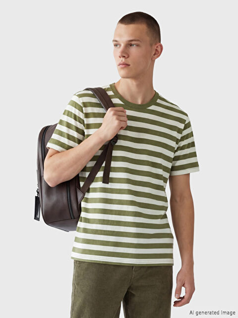 XSIDE Bisiklet Yaka Çizgili Erkek Tişört		
 - S6OC65Z8-LS6