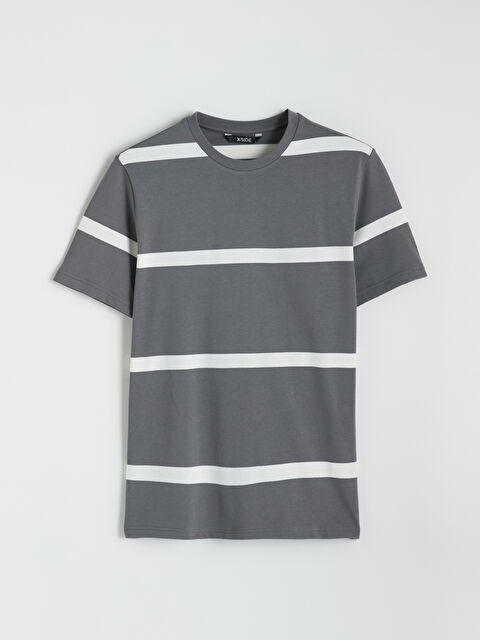 XSIDE Bisiklet Yaka Çizgili Erkek Tişört