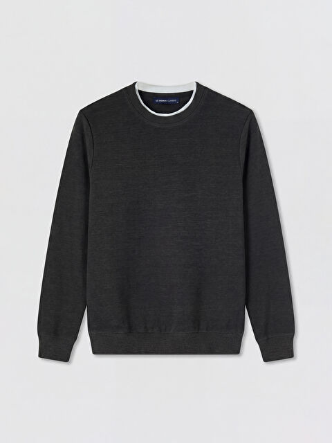 LCWAIKIKI Classic Bisiklet Yaka Erkek Sweatshirt