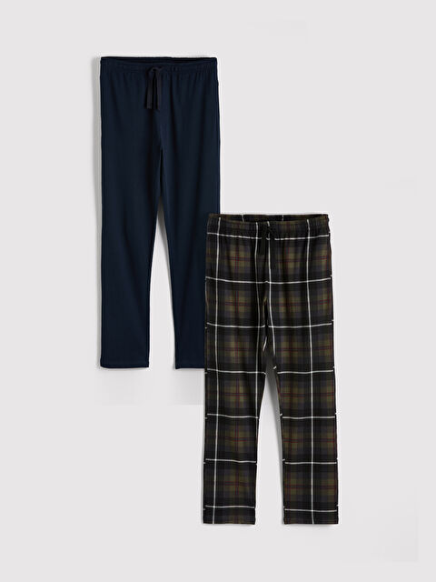 LC WAIKIKI Standart Kalıp Ekose Erkek Pijama Altı 2'li - S6OC95Z8-LSJ