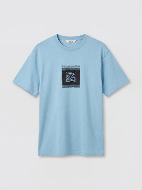 XSIDE Crew Neck Printed Men's T-Shirt - S6OD04Z8-DQ4