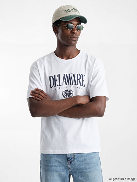 XSIDE T-shirt à col rond imprimé pour homme