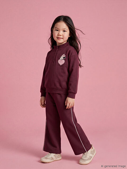 LCW Kids Minnie Mouse Baskılı Kız Çocuk Takım