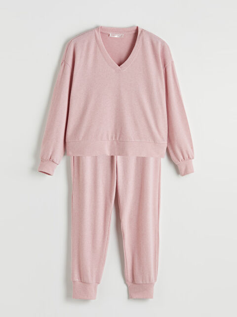 LCW DREAM V Yaka Kadın Pijama Takım - S6OD73Z8-LBZ