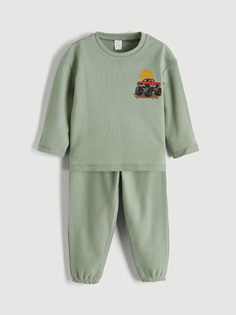 LCW baby Baskılı Erkek Bebek Eşofman Takım - S6OD76Z1-GCS