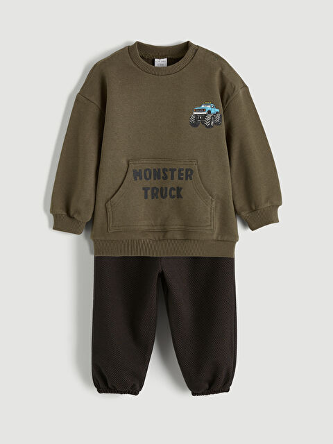 LCW baby Baskılı Erkek Bebek Sweatshirt ve Eşofman Altı - S6OD82Z1-H6U