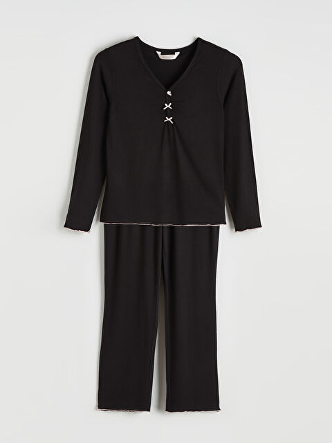 LCW DREAM V Yaka Kadın Pijama Takım - S6OE08Z8-CVL