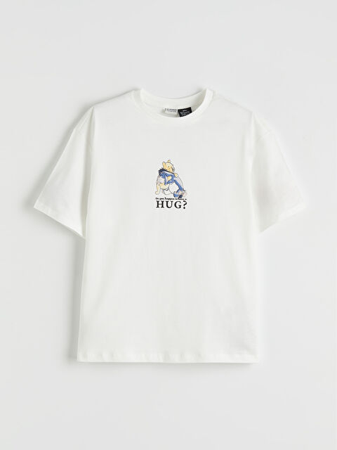 LCW Kids Bisiklet Yaka Winnie the Pooh Baskılı Kız Çocuk Tişört - S6OE50Z4-R9J