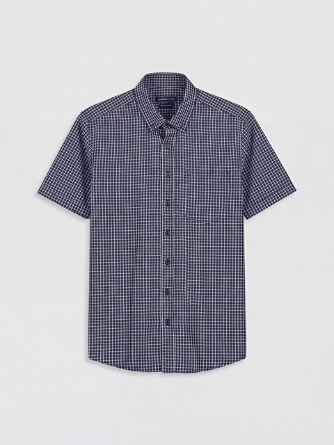 LCWAIKIKI Classic Regular Fit Ekose Poplin Erkek Gömlek