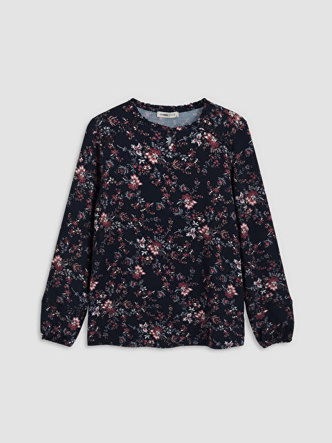 LCW Grace Bisiklet Yaka Çiçekli Bluz