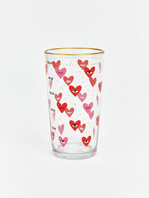 LCW HOME Kalp Baskılı Cam Bardak 500 ml - S6OE80Z8-F9C