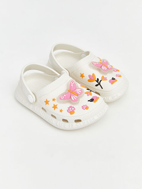 LCW STEPS Kelebek Baskılı Kız Çocuk Plaj Sandaleti - S6OF00Z1-V9H