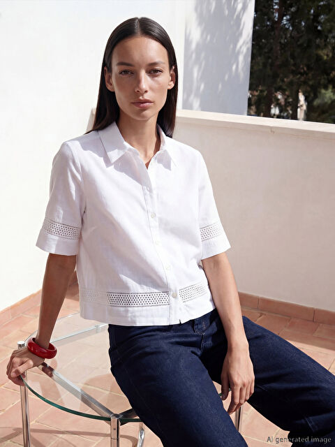 LCW STUDIO Crop Kadın Gömlek