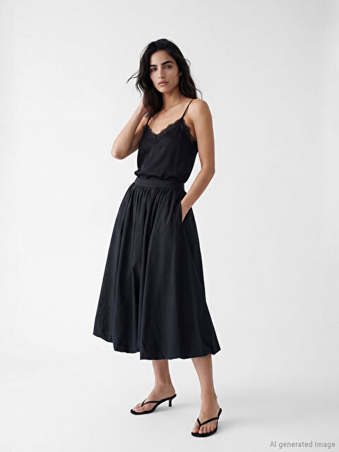 LCW Vision Beli Lastikli Balon Etek - S6OF39Z8-CVL