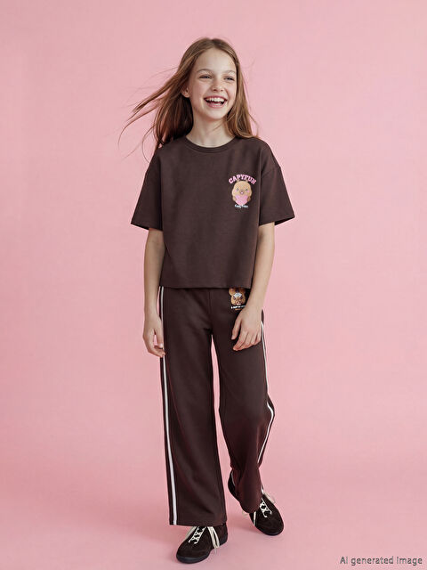 LCW Kids Capyfun Baskılı Kız Çocuk Eşofman Altı - S6OF58Z4-HSK