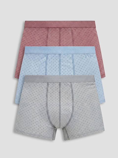 LC WAIKIKI Standart Kalıp Pamuklu Esnek Erkek Boxer 3'lü  - S6OF75Z8-LQK