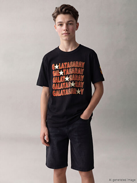 LCW Kids Galatasaray Baskılı Erkek Çocuk Tişört