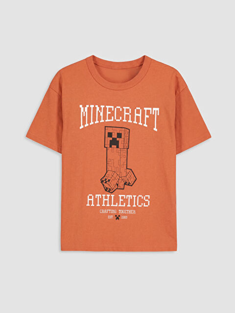 LCW Kids Minecraft Baskılı Erkek Çocuk Tişört - S6OF96Z4-1AU