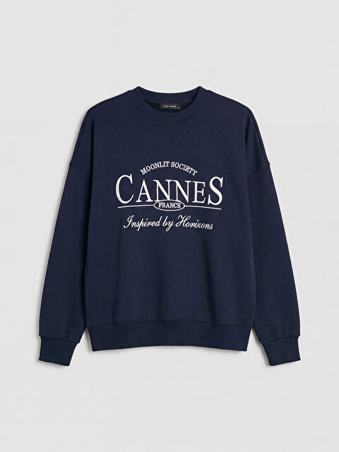 LCW Vision Cannes Baskılı Oversize Kadın Sweatshirt - S6OG21Z8-HRZ