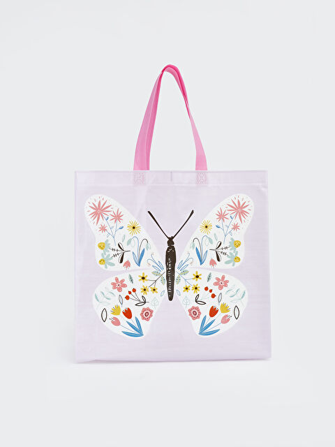 LCW ACCESSORIES Kelebek ve Çiçek Baskılı Alışveriş Çantası - S6OG24Z8-M0T