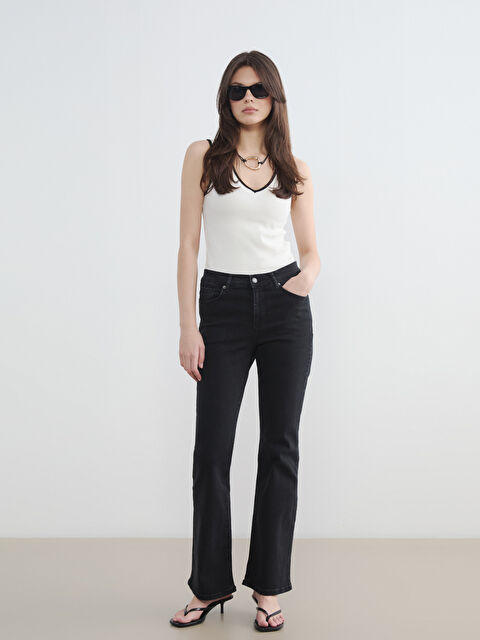 LCW Jeans Mars Flare Kadın Jean Pantolon - S6OG48Z8-327