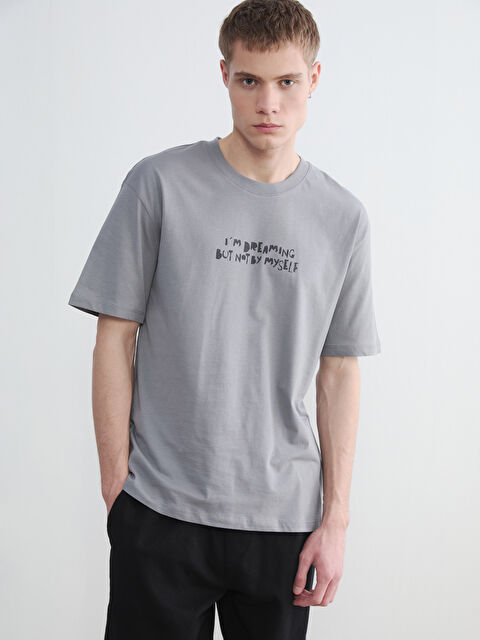 XSIDE Bisiklet Yaka Baskılı Erkek Tişört - S6OG54Z8-52R