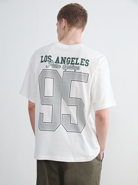 XSIDE Bisiklet Yaka Los Angeles Baskılı Penye Erkek Tişört - S6OG55Z8-R9J