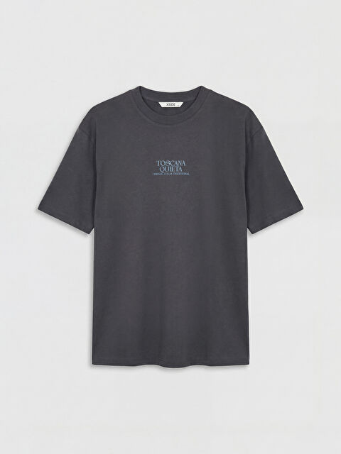 XSIDE Baskılı Bisiklet Yaka Erkek Tişört - S6OG59Z8-8HL